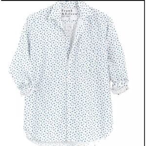 Frank & Eileen Relaxed Fit Button Up Women's Small Heart Print